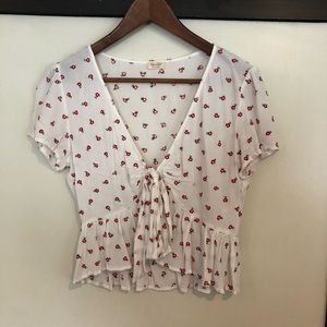 Pacsun White Tie Top